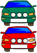 Cars Coloring Sheet & Colored Examples