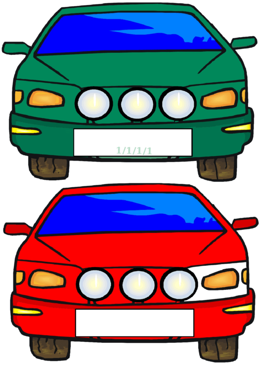 Cars Coloring Sheet & Colored Examples Printable pdf