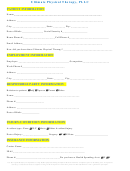 Ultimate Physical Therapy Patient Information Form Printable pdf
