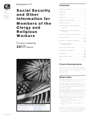 Publication 517 - Social Security And Other Information For Members Of The Clergy And Religious Workers