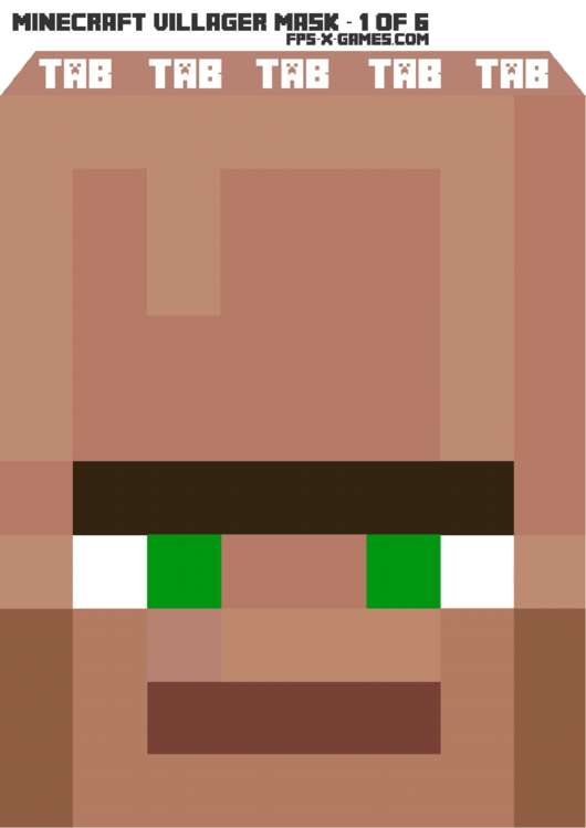 Minecraft Villager Mask Template