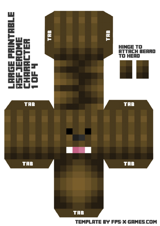 Minecraft Large Asfjerome Character Template