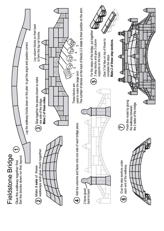 Fieldstone Bridge Template Printable pdf