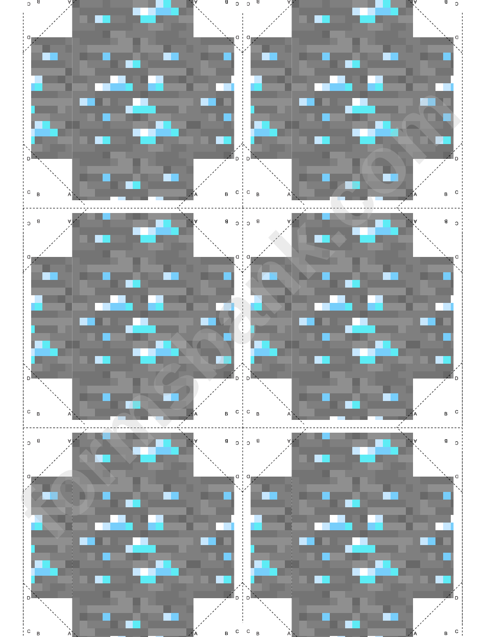 Minecraft Diamond Ore Block Template