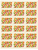 Leaves Rectangular Stickers Template