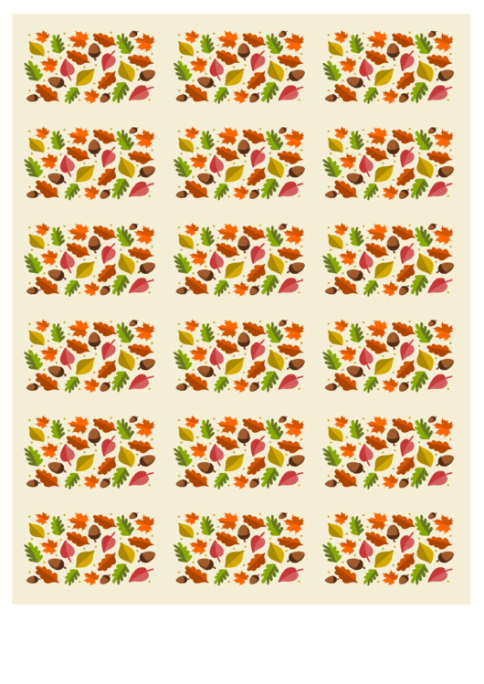 Leaves Rectangular Stickers Template Printable pdf