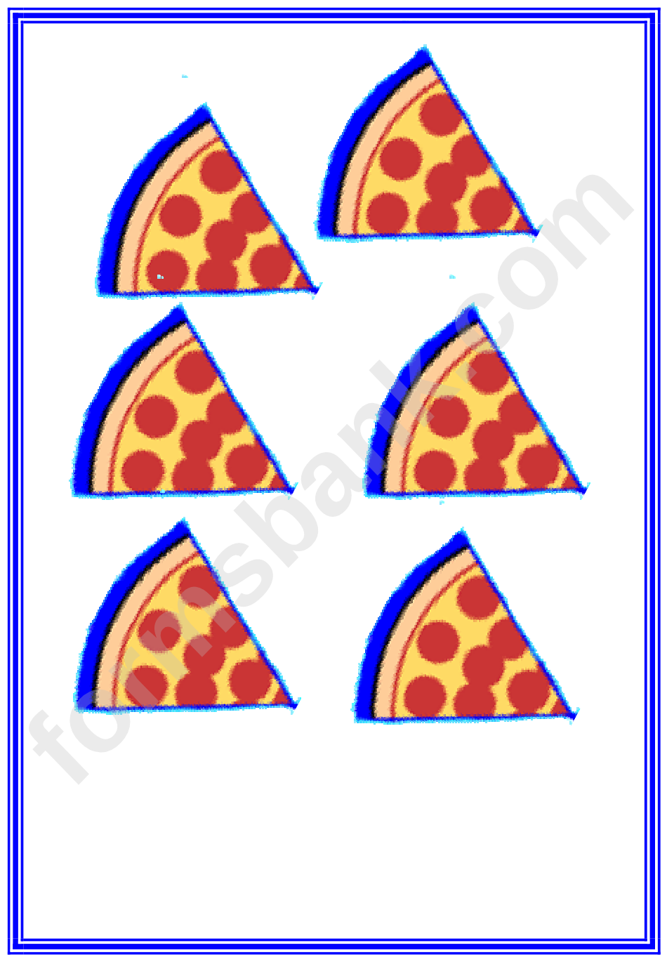 Pizza Fractions Poster Template