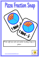 Pizza Fraction Snap Flash Card Templates
