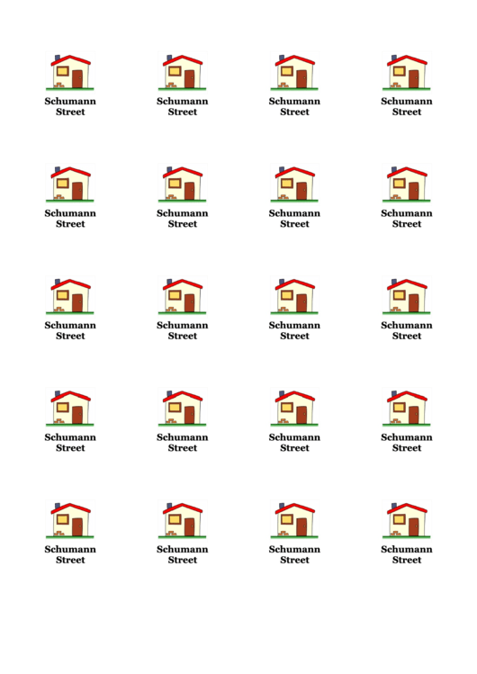 Schumann Street Achievement Handout Sticker Template Printable pdf