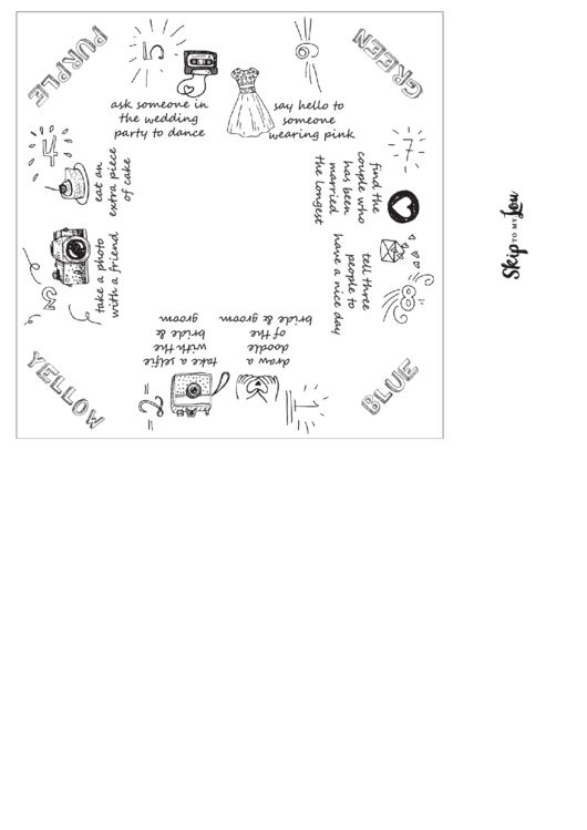 Wedding Fortune Teller Template Printable Pdf Download