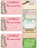 Coupons With Floral Ornaments Template