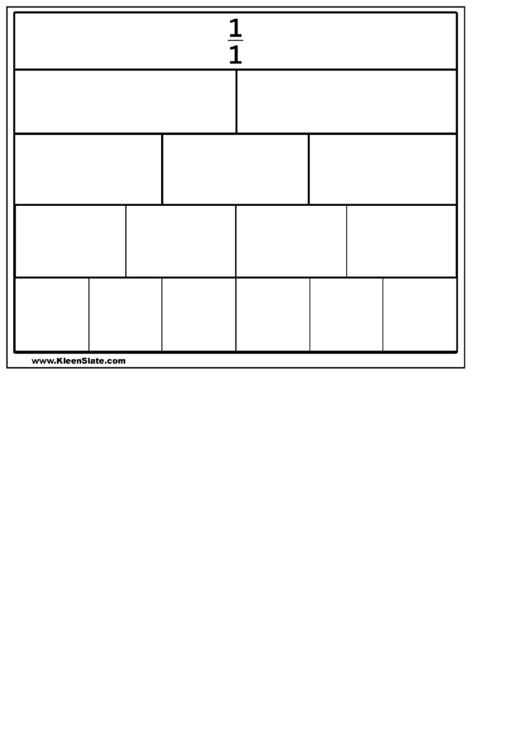 Fractions Table Template Printable pdf