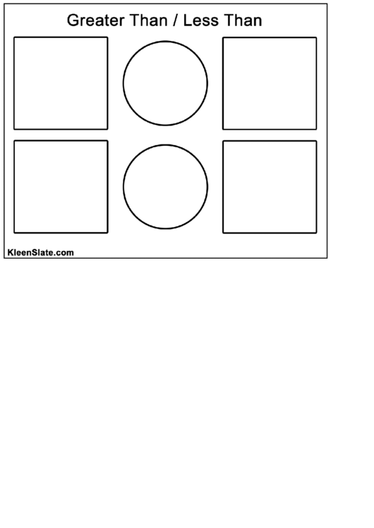 Greater Than Less Than Template Printable pdf