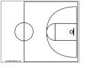Half Court Basketball Template