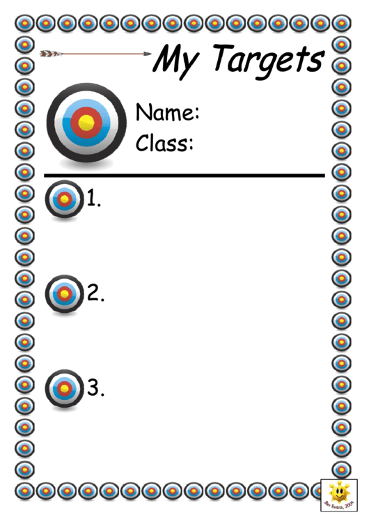 My Targets Classroom Poster Template Printable pdf