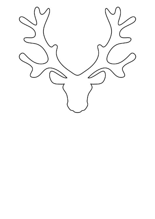 Reindeer Head Pattern Template Printable pdf