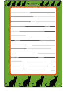Halloween Cat Story Writing Framed Paper Template