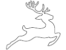 Running Reindeer Pattern Template