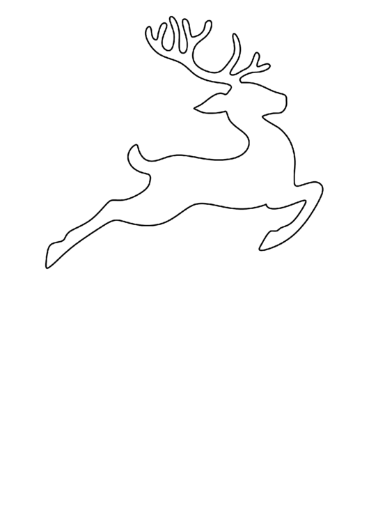Running Reindeer Pattern Template