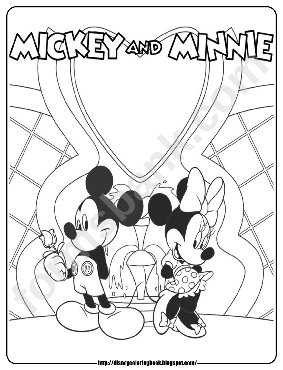 Disney Cartoons Coloring Sheet Set