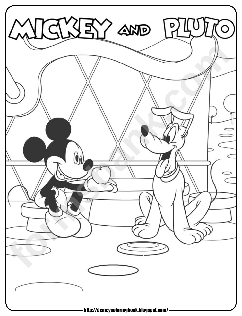 Disney Cartoons Coloring Sheet Set