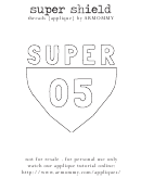 Black & White Superman Shield Template