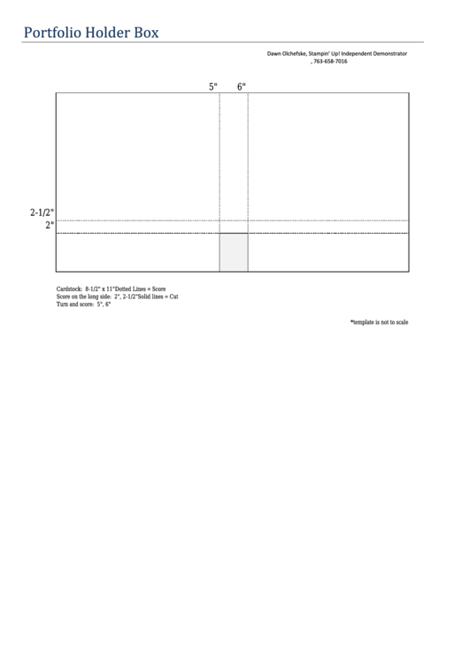 Portfolio Holder Box Template Printable pdf