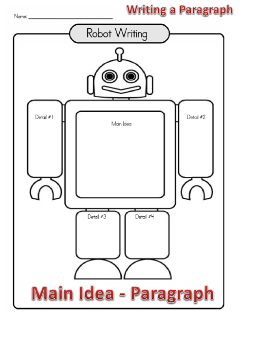 Main Idea Paragraph Worksheet Template Printable pdf