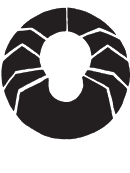 White Spider On Black Circle Template