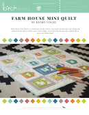 Farm House Mini Quilt Sewing Template And Instructions