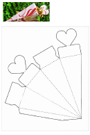 Cone Gift Box With Hearts Template