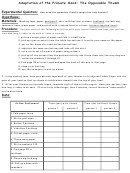 Adaptation Of The Primate Hand Kids Activity Plan Template - The Opposable Thumb