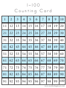 1-100 Counting Card Template