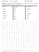 Antonyms Word Search Puzzle Template