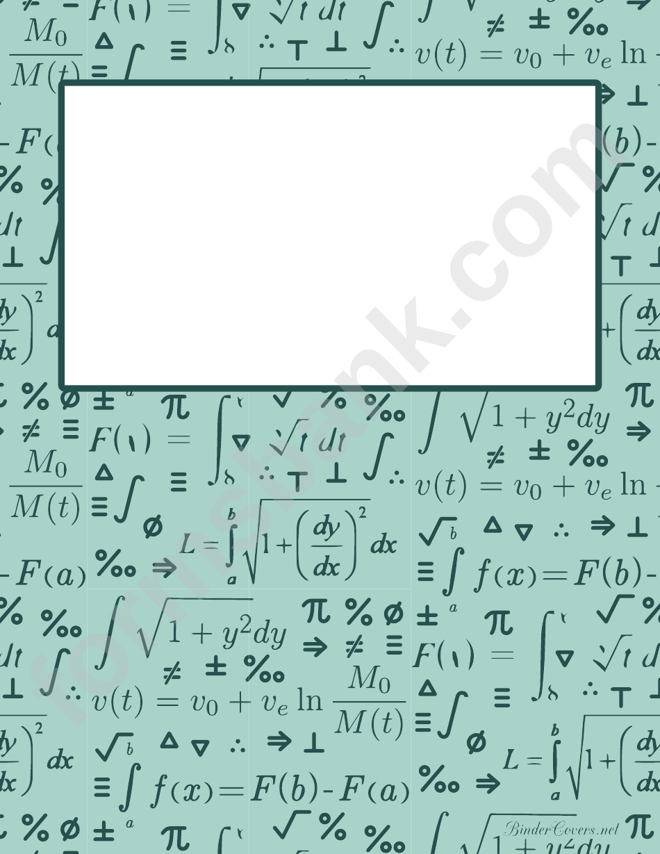 Calculus Binder Cover Template