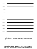 Conference Room Day Reservations Template