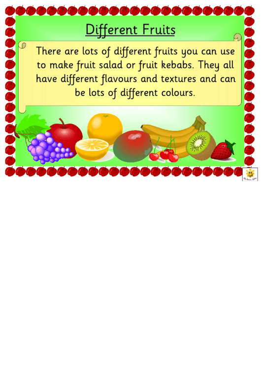 Fruits And Benefits Classroom Poster Template