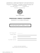 Property Tax Form 82054 (ree) - Renewable Energy Equipment - 2014