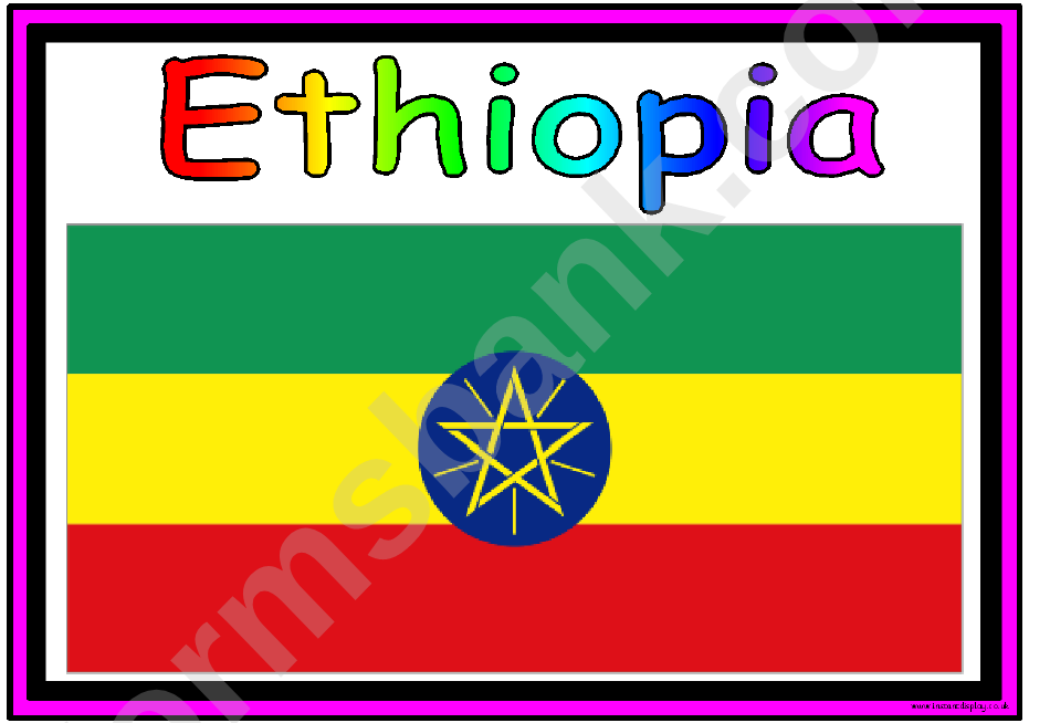 Flags Of Africa In Alphabetical Order Classroom Poster Template