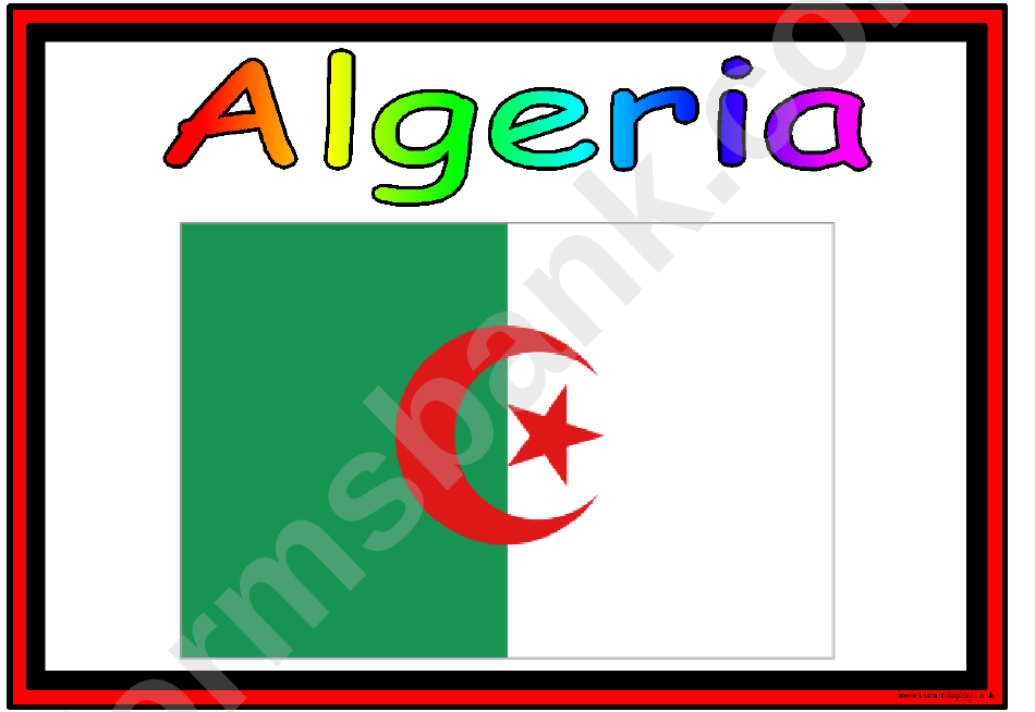 Flags Of Africa In Alphabetical Order Classroom Poster Template