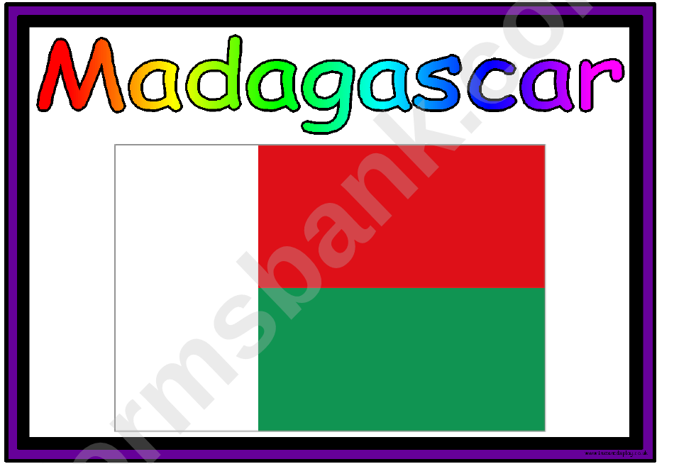 Flags Of Africa In Alphabetical Order Classroom Poster Template