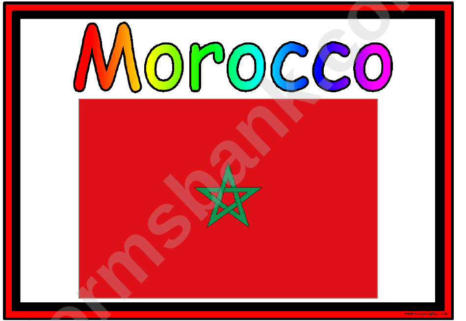 Flags Of Africa In Alphabetical Order Classroom Poster Template