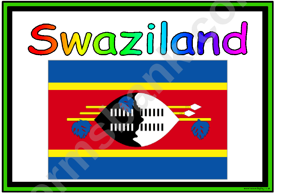 Flags Of Africa In Alphabetical Order Classroom Poster Template