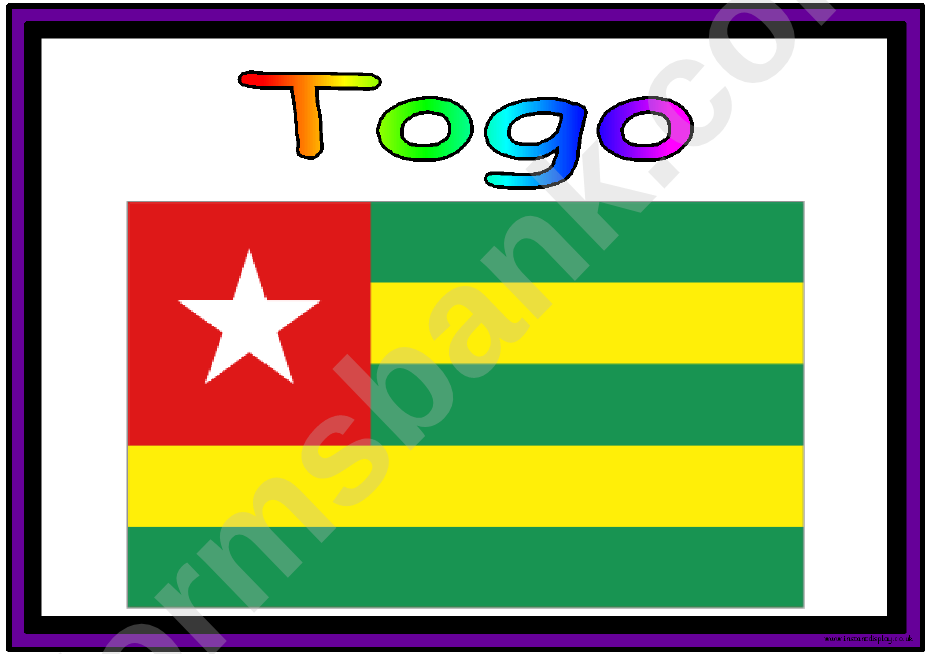 Flags Of Africa In Alphabetical Order Classroom Poster Template