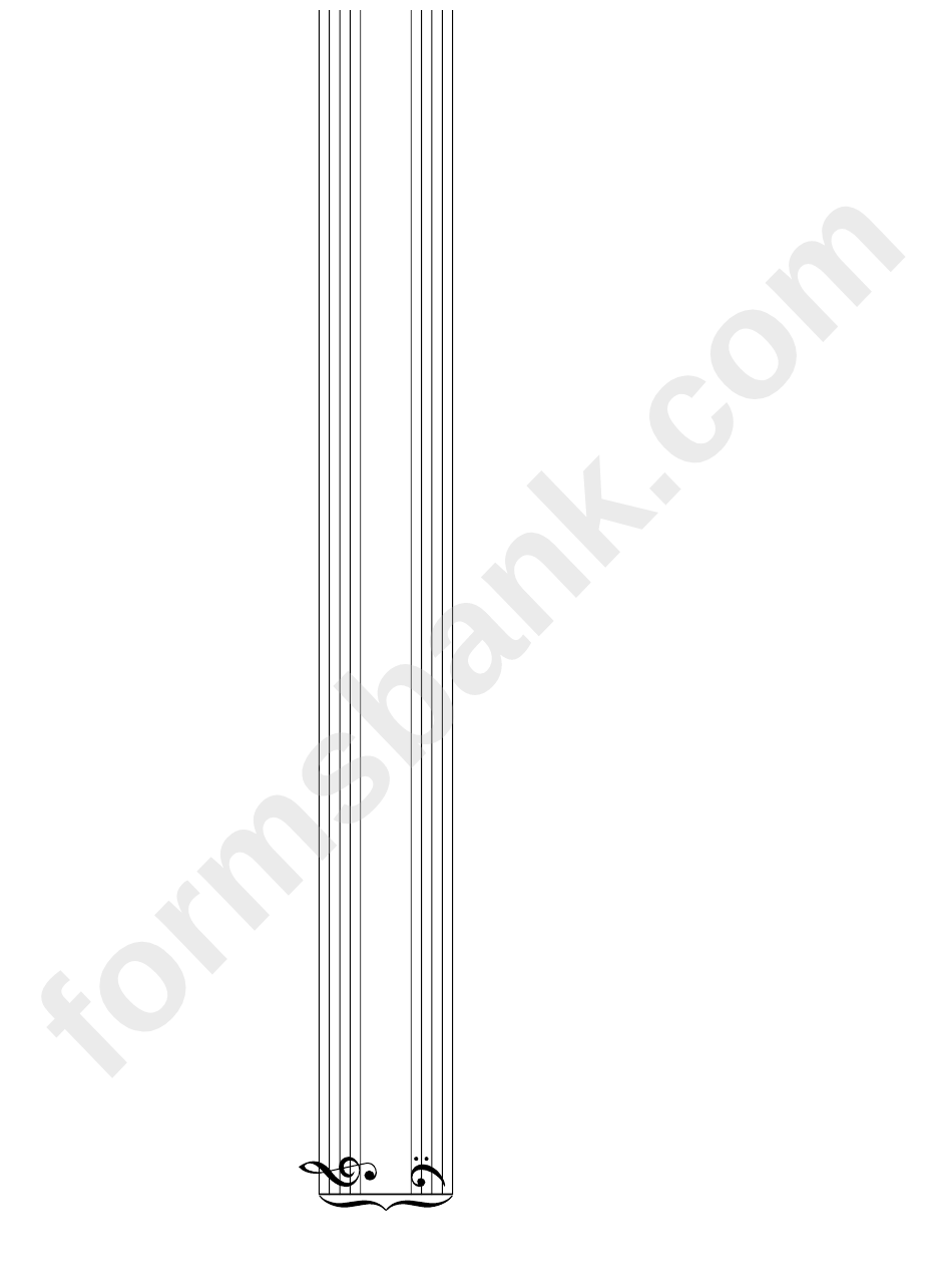 Blank Staff Paper - 1-Stave Keyboard With Treble And Bass Clef - Octavo Landscape