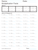 Multiplication Practice Worksheets - From 1 To 15