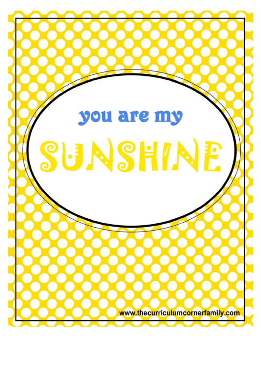 Motivational Poster For Kids Template - Sunshine Printable pdf