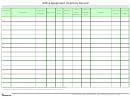 Office Equipment Inventory Record Spreadsheet Template
