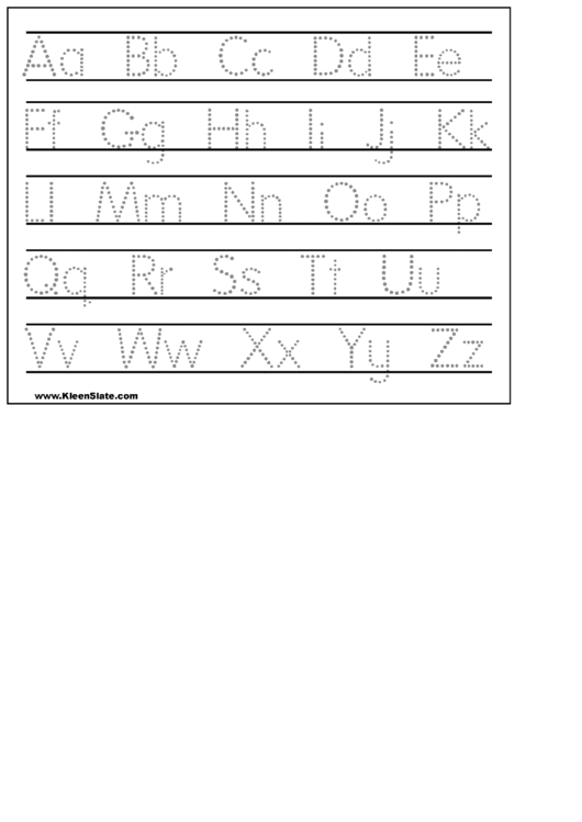 Alphabet Letter Tracing Sheet Printable pdf