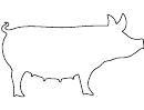 Black And White Pig Template